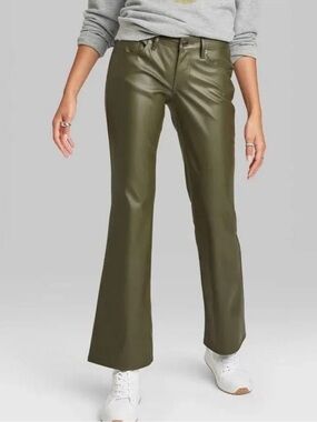 Wild Fable Green Leather Pants